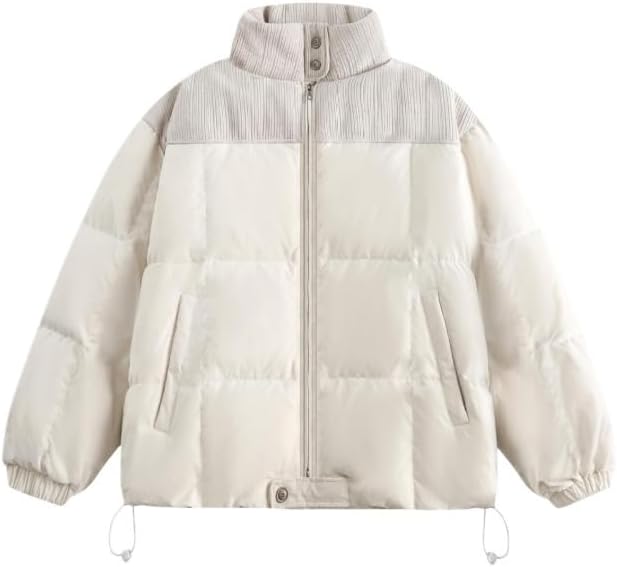 Stand Up Collar Down Jacket for Both Men Women Warm Duck Cold Proof Coat