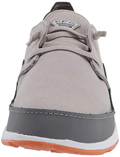 Columbia Men's Bahama Vent Relaxed Laced Boat Shoe, Steam/Light Orange, 11