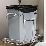 Pull Out Trash Can for Kitchen Cabinets, 35 Qt Under Sink Garbage Bin with Full...