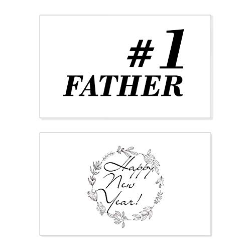 Tarjeta conmemorativa con cita de Año Nuevo en inglés para felicitar a los padres