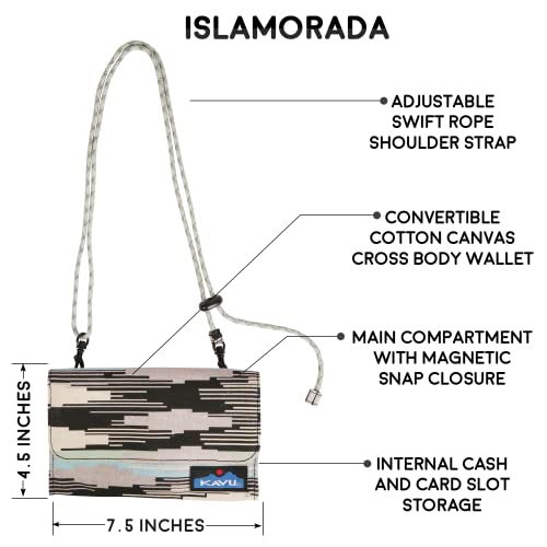 Kavu Islamorada Crossbody Bi Fold Wallet With Rope Strap - Maytide Ikat #TOP5