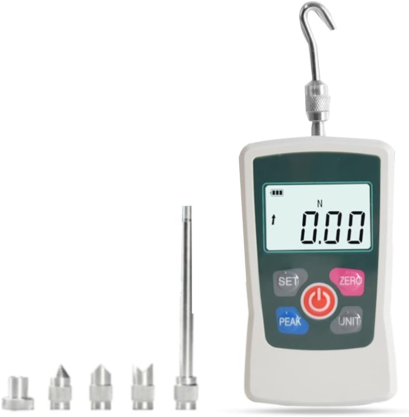 FxndknjksSmall Digital Push Pull Force Gauge Portable Dynamometer Gauge ZMF-2-500N Pull Tester Kilogram Pull Tester