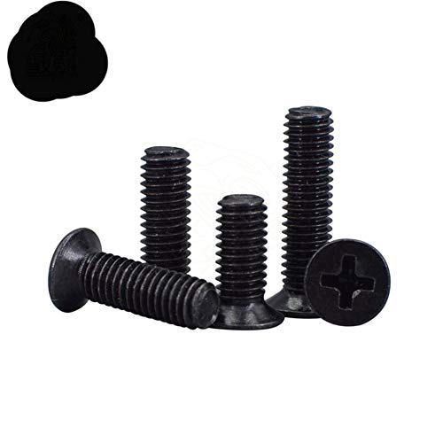 50 Stück Senkkopf-Kreuzschlitzschrauben M1.2 M1.4 M1.6 M1.7 M2 M2.5 M3 M4 M5 Carbonstahl Laptop Schraube für Lenovo Samsung, 6 mm, M1.2