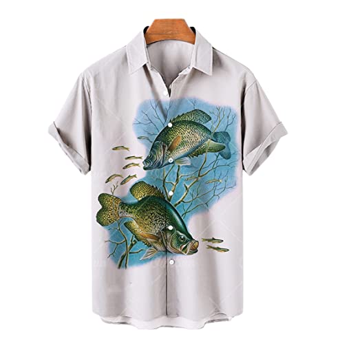 Chemise de pêche homme Zm-3892 t-shirt à manches courtes et impression 3D taille XL pour l'été