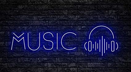 Luxury Sign India Neon Sign Music 30 x 12 INCH LED Neon Signs Light LED Art Decorative Sign - For Wall Decor, Home Restaurants, Wedding Birthday Party Decor, Bar Decor, Mini Bar, Cafe