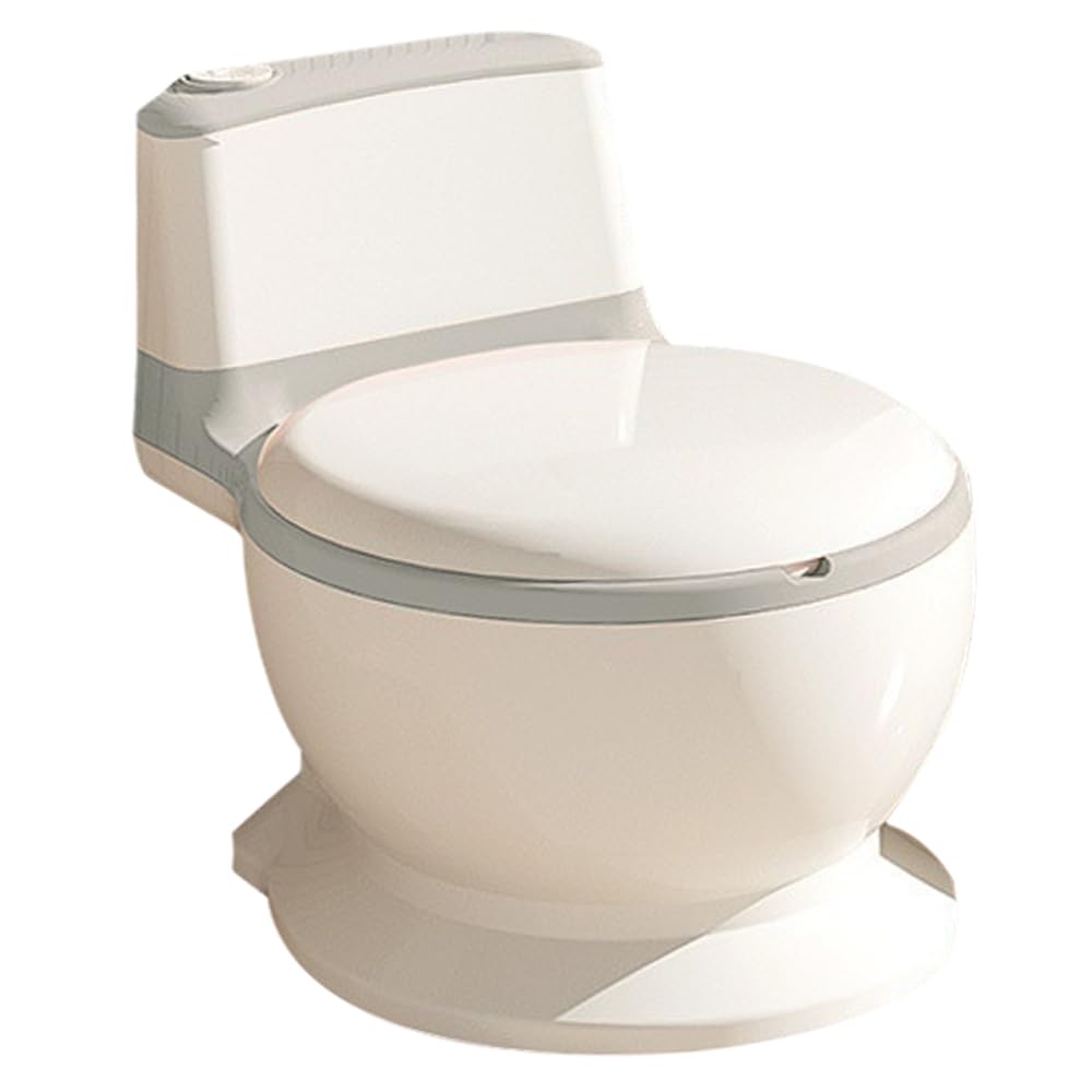 Vasetto per bambini da 36 mesi, con vaso di apprendimento rimovibile, contenitore rimovibile per WC riduttore WC grigio, 2 pezzi
