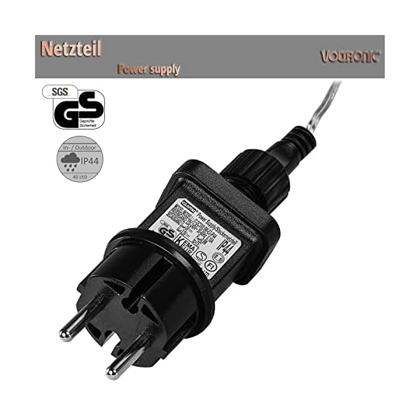 VOLTRONIC LED Lichterkette, innen und außen, IP44, Modell- und Farbwahl, 100 LEDs, kaltweiß – Bild 5