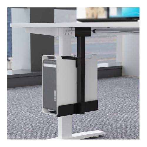 Soporte para Torre de PC Bajo el Escritorio, Ajustable en Altura y Ancho, Montaje en Pared o Escritorio, con Sistema de Suspensión (Negro) miniatura 4