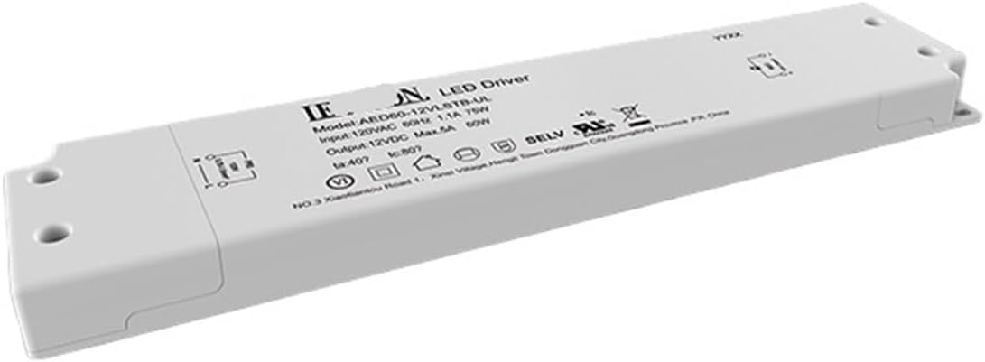 60W12V Ultra-Thin Constant Voltage Driver Power Supply AED60-24VLSTB-UL Bathroom Mirror LED Light Touch Switch