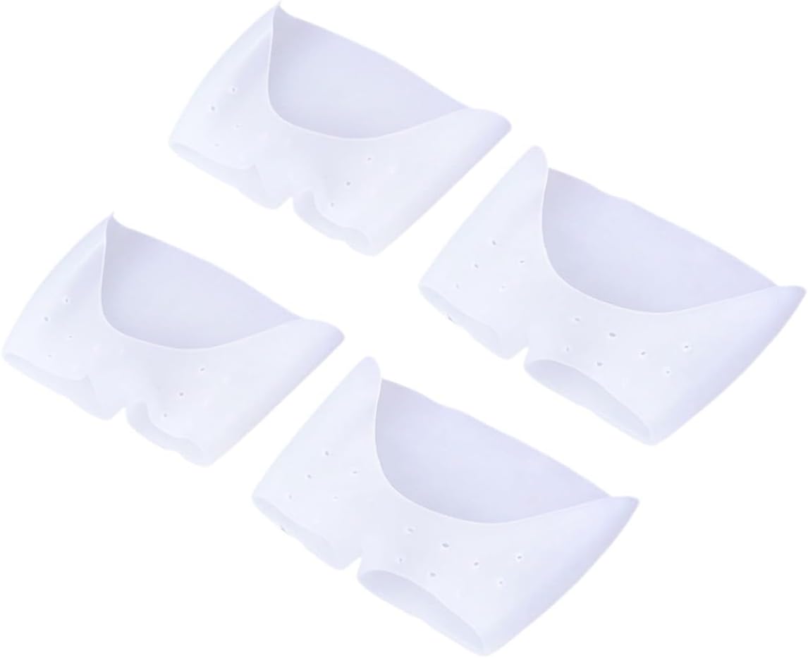 Sebs Toe Shoe Cover Forefoot Cushion White 2 Pair with Hole