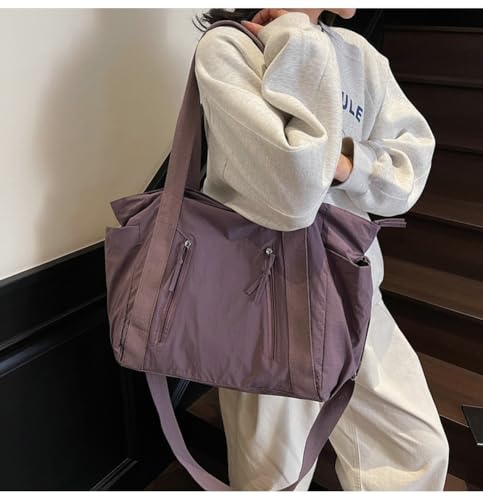 Slouchy Nylon Tote Bag Women Underarm Crescent Shoulder Crossbody Purses Hobo Bags Trendy Travel College Tote Handbag2