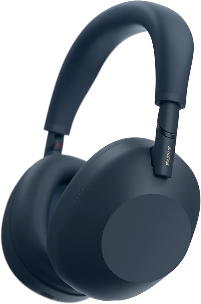 SonyWH-1000XM6 Premium Wireless Headphones Noise Cancelling Hi-Res Audio Foldable Design Durable Case 30 Hours Battery iOS Android - Midnight Blue