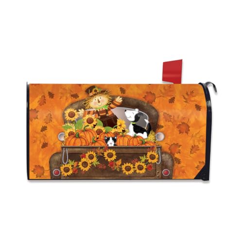 Briarwood Lane Fall Mailbox Cover - Standard Size - Fall Harvest Pickup for Fall Mailbox Cover