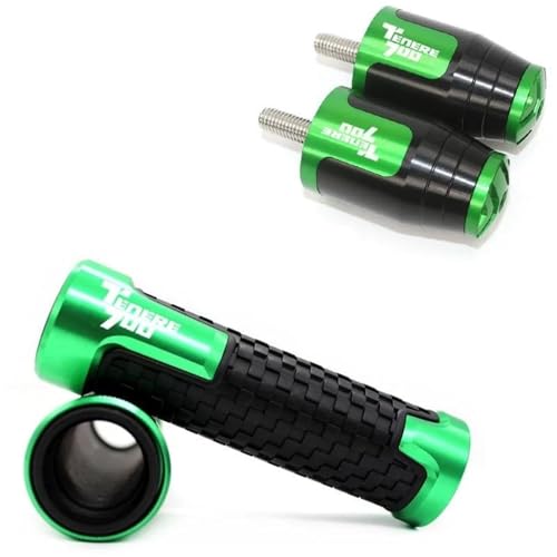 Poignées moto personnalisées poignées de guidon de moto Tenere 700 vert 2019-2025