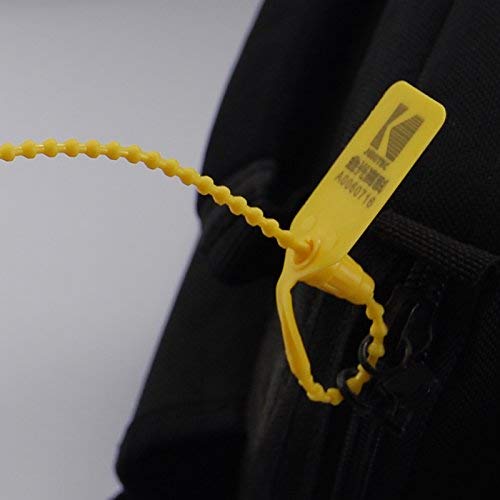 1000 Numbered Security Zip Ties Plastic Seals Pull Tite Security Tags Disposable Self-Locking Tie for Fire Extinguisher 250mm Lenght (Yellow)