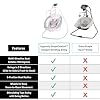 Ingenuity SimpleComfort Lightweight Compact 6-Speed Multi-Direction Baby Swing, Vibrations & Nature Sounds, 0-9 Months 6-20 lbs (Pink Cassidy)