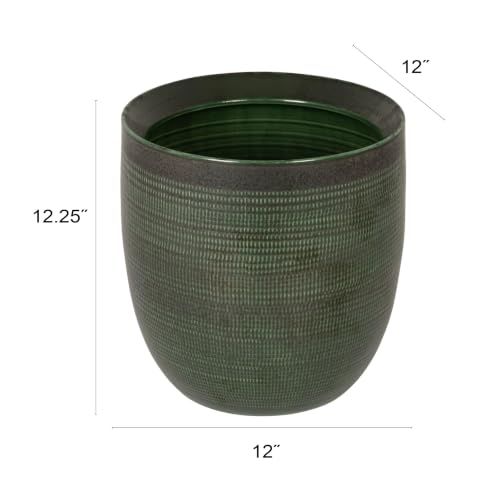 Creative Co-Op Textured Stoneware Planter, Green by Creative Co-Op - Used condition - Image 5