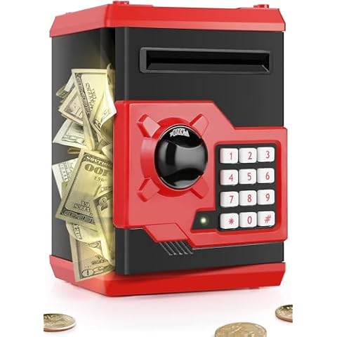 PLAYSHEEK Large Electronic Piggy Bank with Password Protection Cover