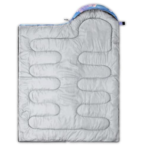 Image of QOOMO Axolotl Cute Camping Sleeping Bags,3 Season Warm & Cool Weather,Lightweight,Waterproof Sleeping Bags for Adults & Kids,Traveling,and Outdoors