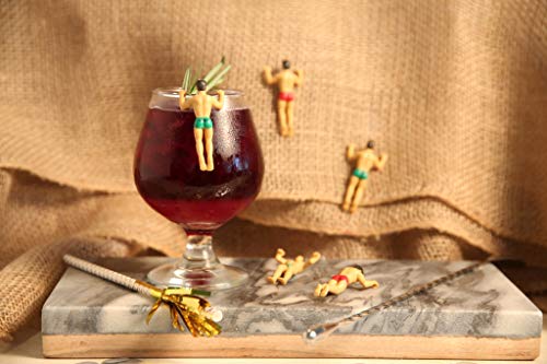 NPW Drinking Buddies Cocktail/Wine Drink Markers, 6-Count, Holiday