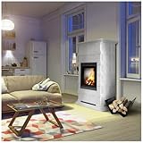 Holzofen Kachelofen Milano Weiss