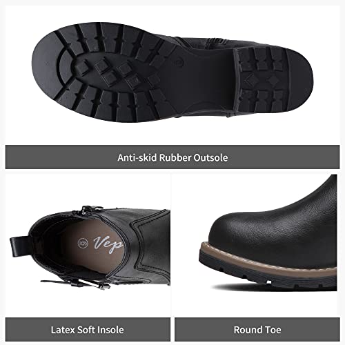 Jeossy Women's 9006 Ankle Boots Short Chelsea Booties for Women Low Heel with Zip3