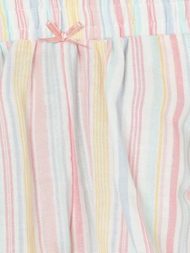Image of Milou Girls 100% Cotton Stripes Allover Print Biowash Shorts | Soft & Breathable, Safe Dyes, Label-Free Comfort