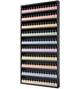 DeerDean Nail Polish Organizer Wall Mount - 10-Tier Nail Polish Rack with Acrylic Barrier, Cosmet...
