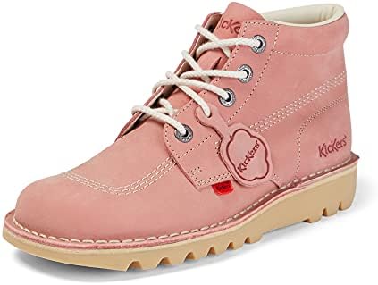 Kickers Unisex Classic Ankle Boot, Pink, 7 US Men