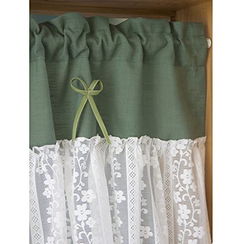 Cortina corta para ventana con diseño botánico ideal para dar frescura a tu restaurante u oficina 4