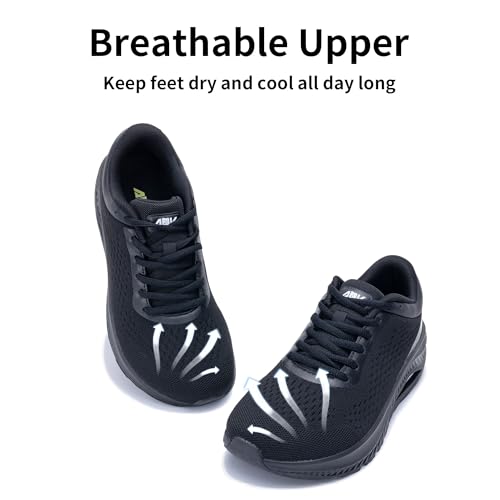 Image of AOV Wide Toe Box Shoes Women Arch Support Walking Shoes Plantar Fasciitis Orthotic Tennis Sneakers