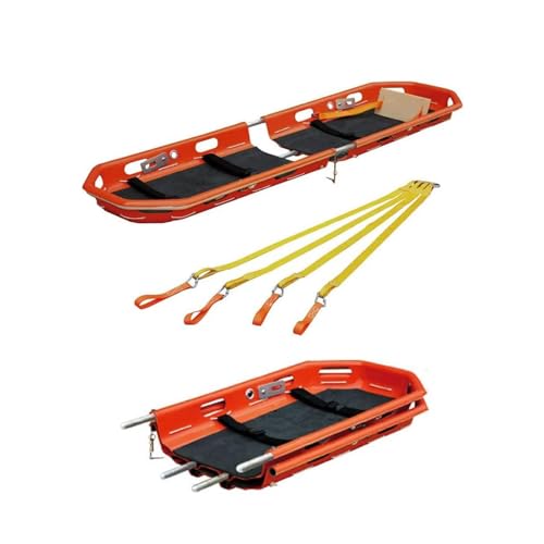 Barella Pieghevole Barella di Emergenza Barella di Soccorso in Elicottero con Imbracatura Speciale, barella Portatile separabile per carichi Pesanti per Soccorso Aereo, Marittimo, Montano, p