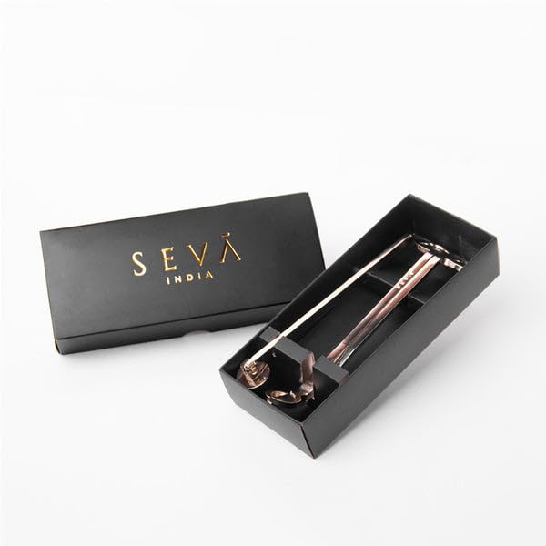 SEVA HOME Gold Care Kit | Extends Candle Life | Snuffer | Wick Trimmer | Accessory-image-22