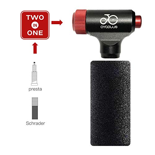 CYCPLUS CO2 Inflator Quick & Easy Presta and Schrader Valve Compatible Bicycle Tire