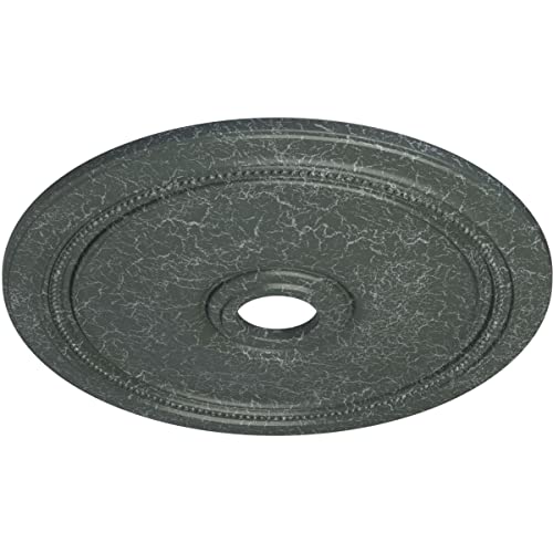Image of Ekena Millwork CM24DIAGC Diane Ceiling Medallion, 24 inchOD x 3 5 /8 inchID x 1 1 /4 inchP (Fits Canopies up to 6 1 /4 inch), Hand-Painted Athenian Green Crackle