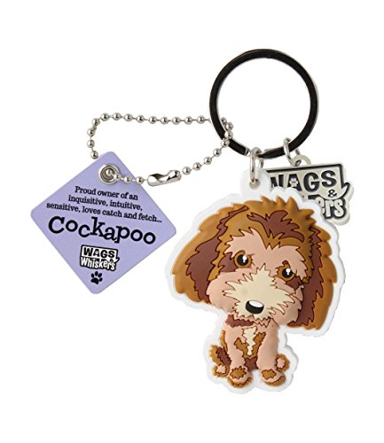 Wags and Whiskers Cockapoo - Llavero con soporte para llaves (886767110516)