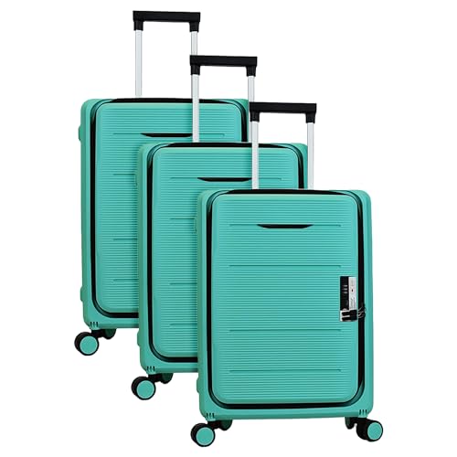 Image of Kuber Industries Luggage Bag | Trolley Bags for Travel | Collapsible Luggage Bag | Travelling Bag | Trolley Bags for Suitcase | Lightweight Luggage Bag | 24 Inch | Pack of 4 | Light Mint