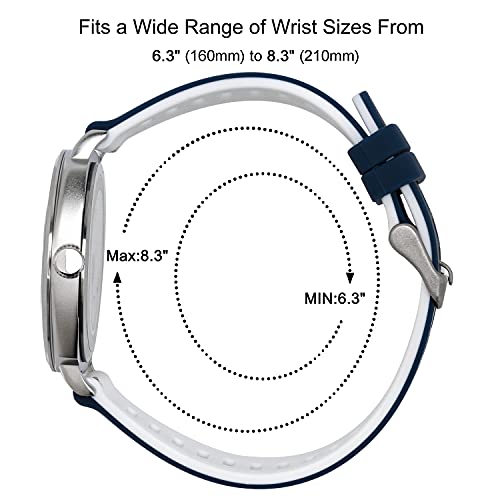 Diaofendi 24-Hour Waterproof Nurse Watch for Medical Professionals – Easy-Read Dial, Military Time, Stylish Silicone Strap (Silver-Purple White) - Image 4