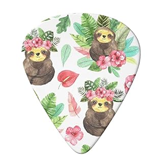 FUCVNPZ Lot de 6 médiators en celluloïd, motif paresseux floral rose, pour guitares acoustiques, électriques, basses ou… - Les Beatles, Paul McCartney, John Lennon, RIngo Starr, George Harrison FUCVNPZ Lot de 6 médiators en celluloïd, motif paresseux floral rose, pour guitares acoustiques, électriques, basses ou… – Image 3