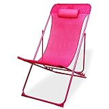 fauteuil de jardin fuchsia  Fauteuil en forme de hamac avec 3 positions de couleur fuchsia