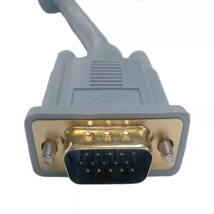 VGA Video Extension Cable VGA Cable Computer Monitor Connection Cable HD Cable Standard 3+6 Gold-Plated Head Gray 20m