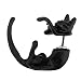 Golden Lotus Jewelry Punk Unique Fashion Womens Cute Lovely Leopard Cat Piercing Earring Danglers White Pearl Ear Studs (Black Leopard)