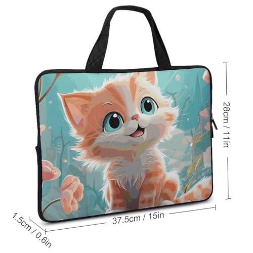 Housse ordinateur portable 15" motif chats mignons pochette PC