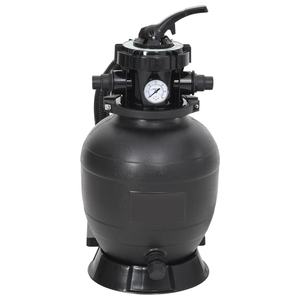 vidaXL Filtro de Arena para Piscinas Eficiente Potente Bomba Eléctrica Accesorio Alta Durabilidad con Válvula Desmontables de 6 Vías Negro