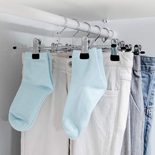Qualsen Pants Hangers, 15Pack Adjustable Pants Hangers With Clips Baby Hangers With Clips Skirt Hangers With Clips Clothes Hanger Clips #TOP1