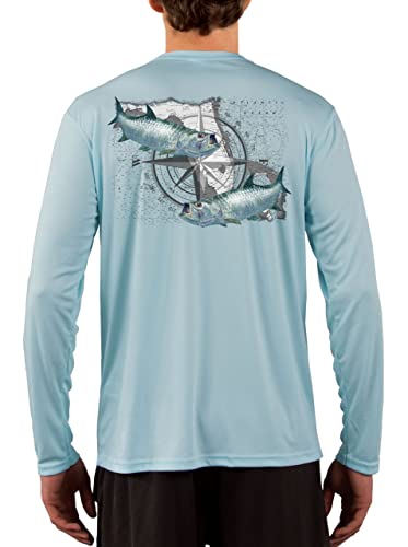 [New Artwork] Tarpon Compass Fishing Shirts for Men Florida State