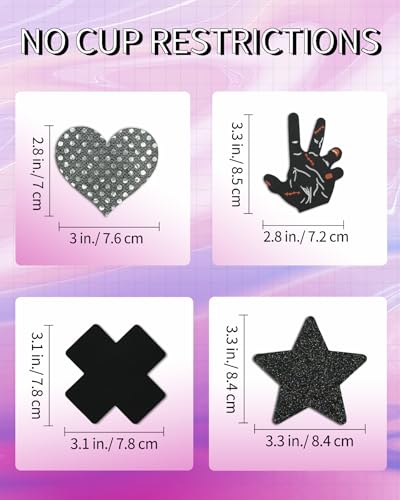 Image of CICKEE Pasties Rave Pack - 15 Pairs Nipple Covers Stickers - Disposable Sticky Breast Petals