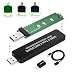 ELUTENG M.2 Enclosure, Aluminium NGFF SSD to USB 3.0 Adapter, USB to M.2 SATA Based B Key Solid State Drive Reader with Cap Protection, Use as Portable SSD Support M2 2230 2242 2260 2280