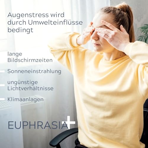 MAGNIVISION Augentropfen Euphrasia+ 10 ml, Augentropfen gegen trockene und rote Augen, Augenpflege mit Hyaluron und Euphrasia, boratfrei und ohne Konservierungsstoffe, Made in Europe