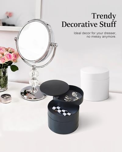 image for CONBOLA Jewelry Organizer, Small Jewelry Storage Box Earring Holder fo